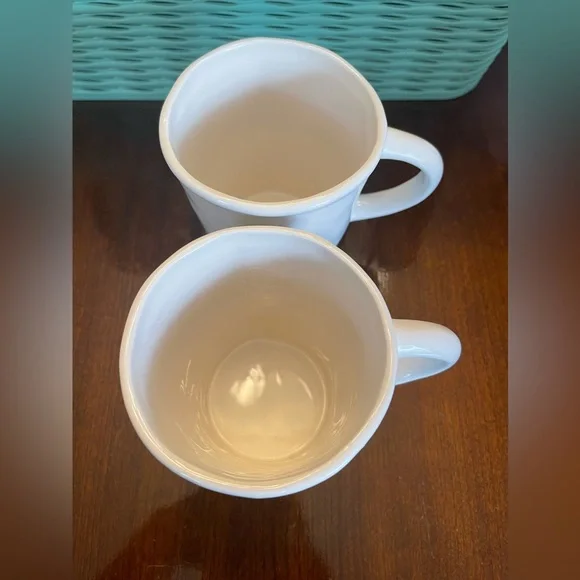 Rae Dunn Stem Print Cafe Mugs Mine/Yours - Set of - Picture 10 of 11